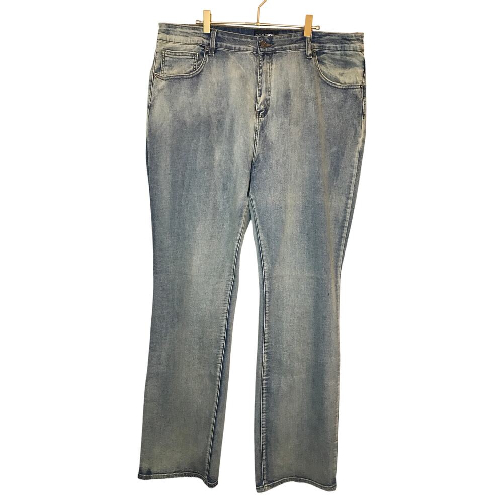 Fashion Nova Light Wash Straight Leg Jeans Plus Size 20 Stretch